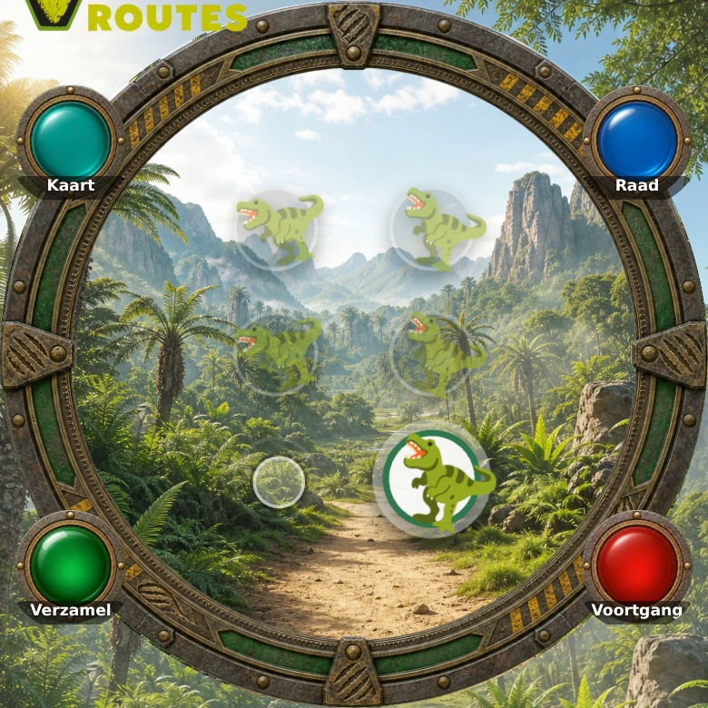 Even een spelletje doen in DinoRoutes